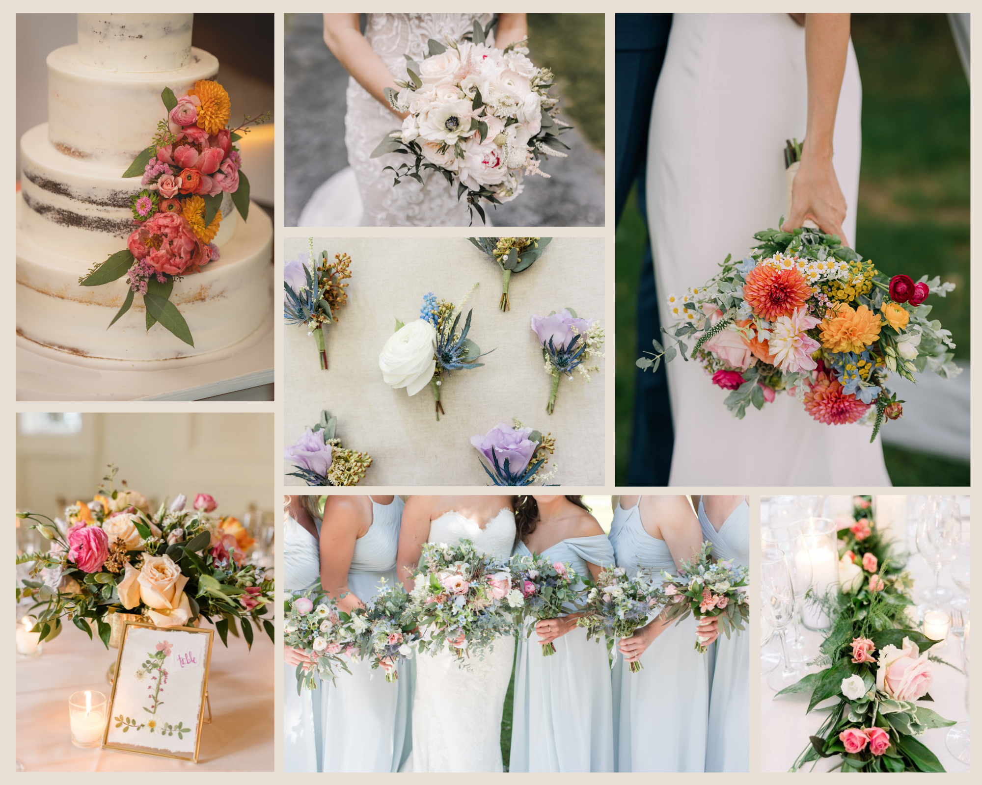 Summer Wedding Color Palettes  Thistle Bee Resources 